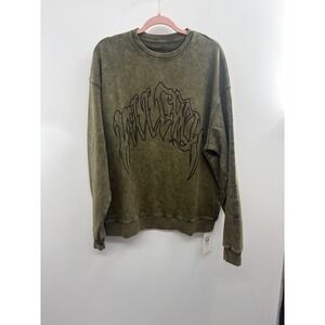 NWT‎ Lux "Classic" Kill Crew Heavyweight Sweatshirt Men Medium Green 100% Cotton